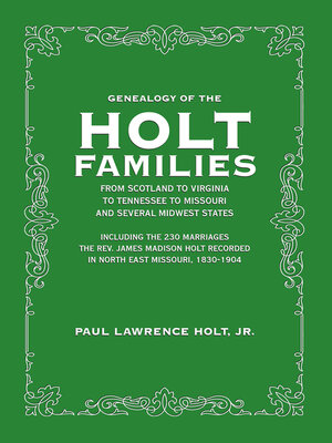 cover image of Genealogy of the Holt Families